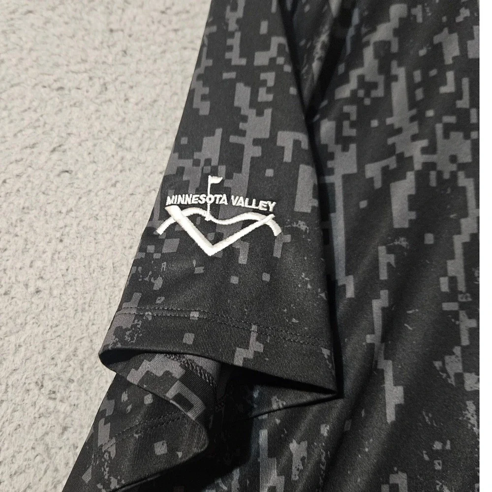 Nike Dri-FIT Men's Golf Polo‎ Black Camo Print Shirt Size XL Golf CU9533-010